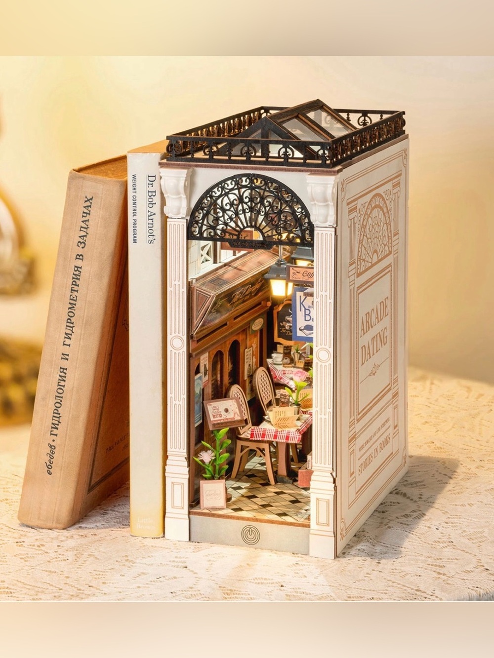 Rolife Book Nook Arcade Dating TGB10 DIY Miniature Kit LED Light New Sealed